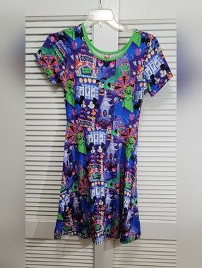 Disney Boutique Purple Halloween Print Dress. Amazing Graphics And Colors